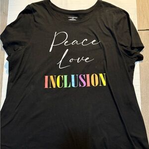 Lane Bryant Black Graphic Tee 18/20